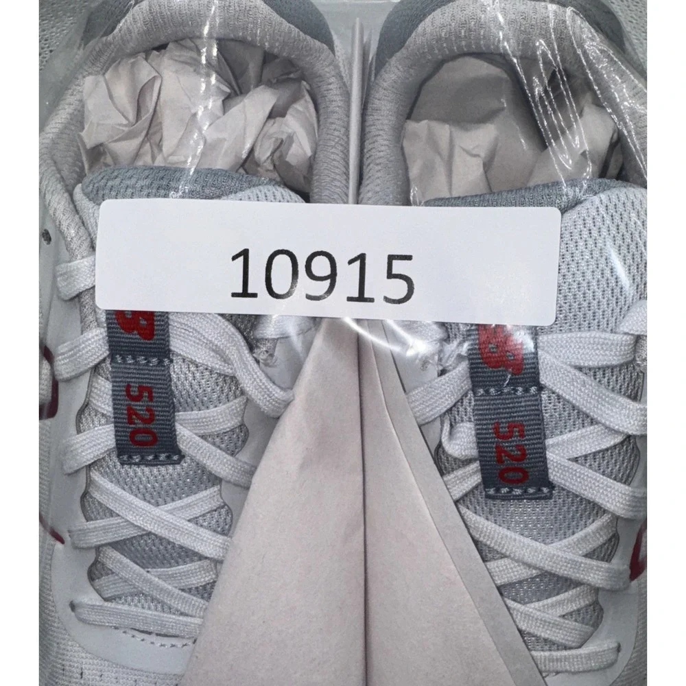 New Balance 520 V8 Men's Size 8 Lightweight Running Shoe Grey/Red